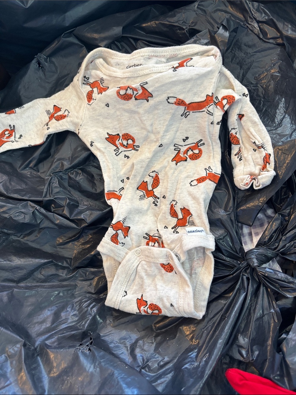 Gerber Fox Print Long-Sleeve One-Piece Newborn